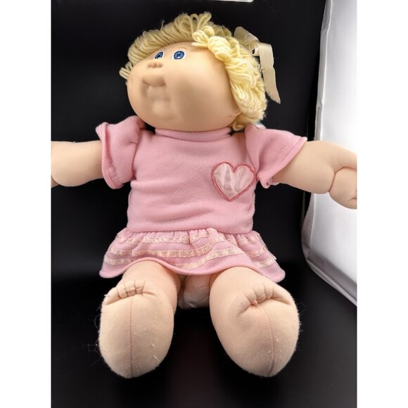 Cabbage Patch Kids PINK HEART Shirt Dress Vtg 1983 Original Fleece CPK - Picture 10 of 12